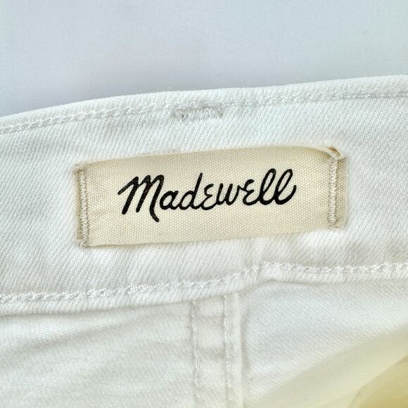 MADEWELL White Mid Rise Perfect Vintage Straight Leg Jeans Size 28 - Picture 6 of 8